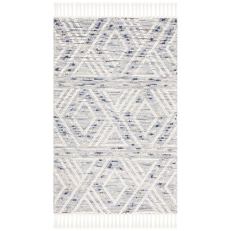 Safavieh 4 x 6 ft. Natura Contemporary Rectangle Hand Loomed Rug Ivory & Blue NAT176M-4